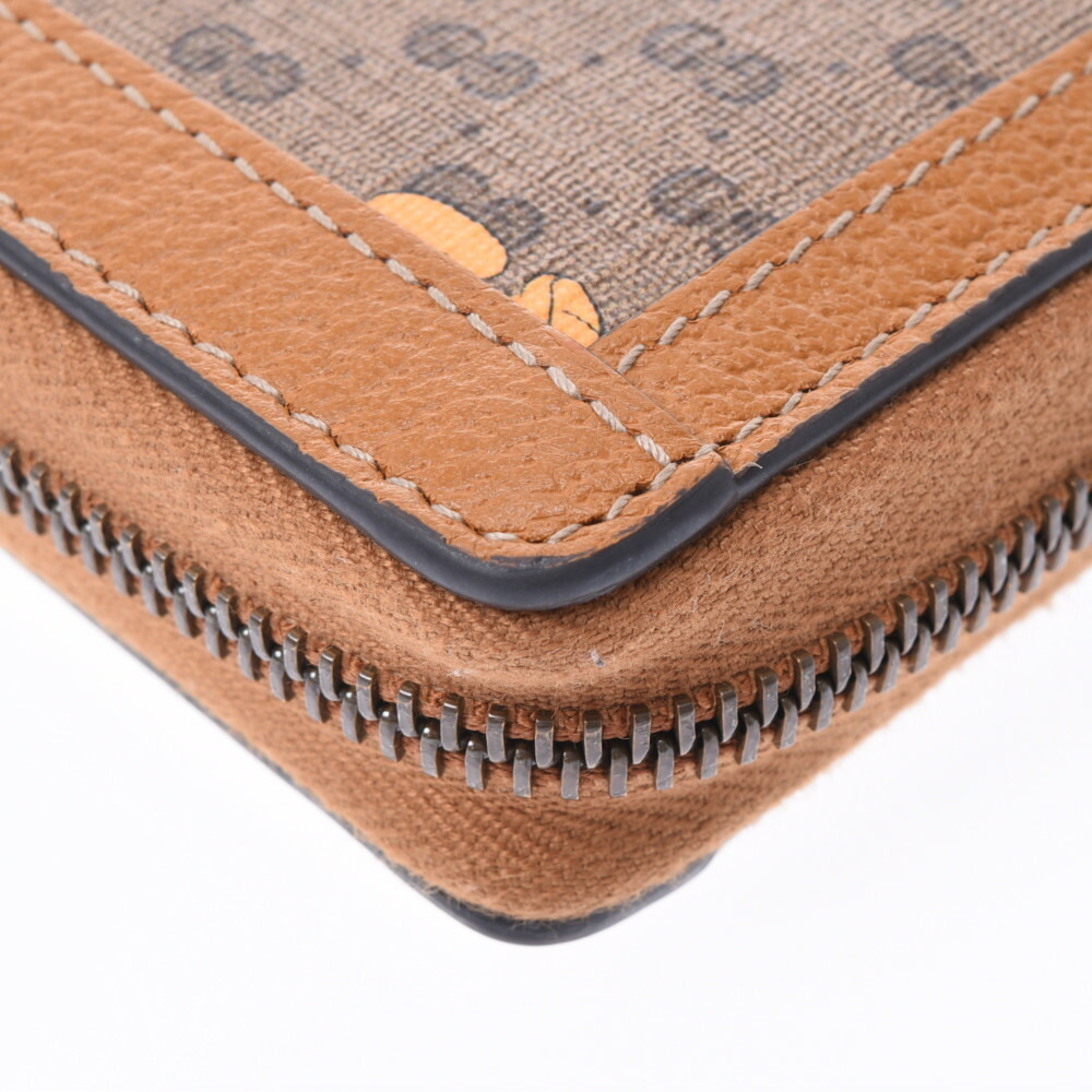 Gucci Mickey Mouse Zip Around Long Wallet Brown Leather - Picture 7 of 12